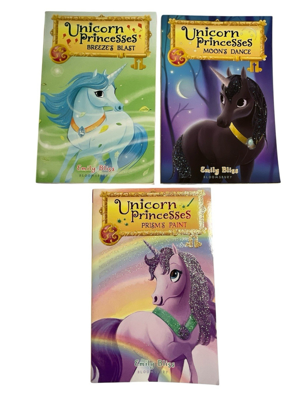 Unicorn Princesses Emily Bliss Lot of 3 PB Kids Fantasy Chapter Books Series